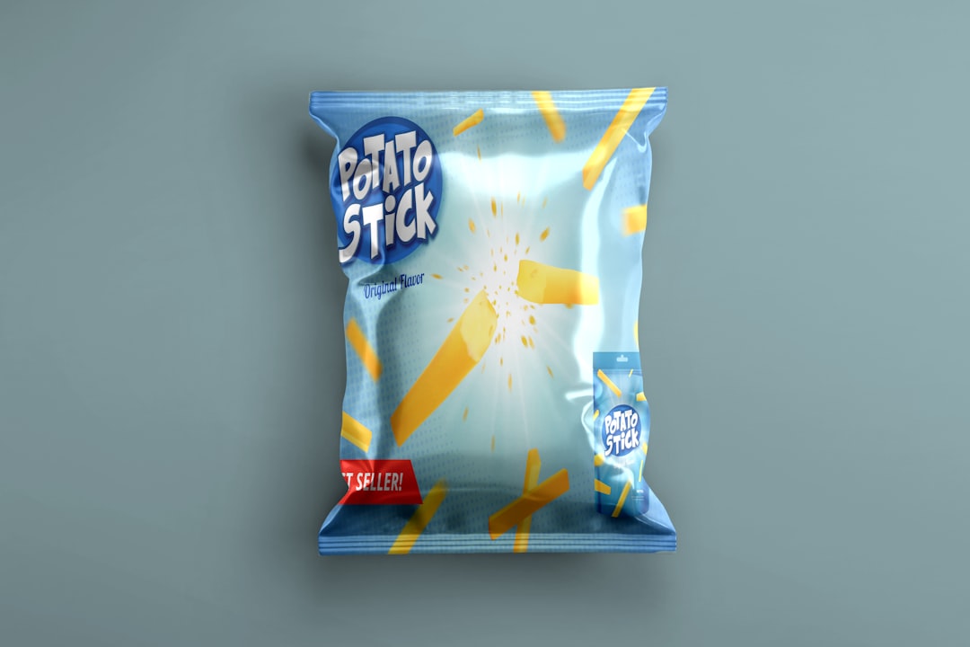 packaging design trends - A package of potato sticks.