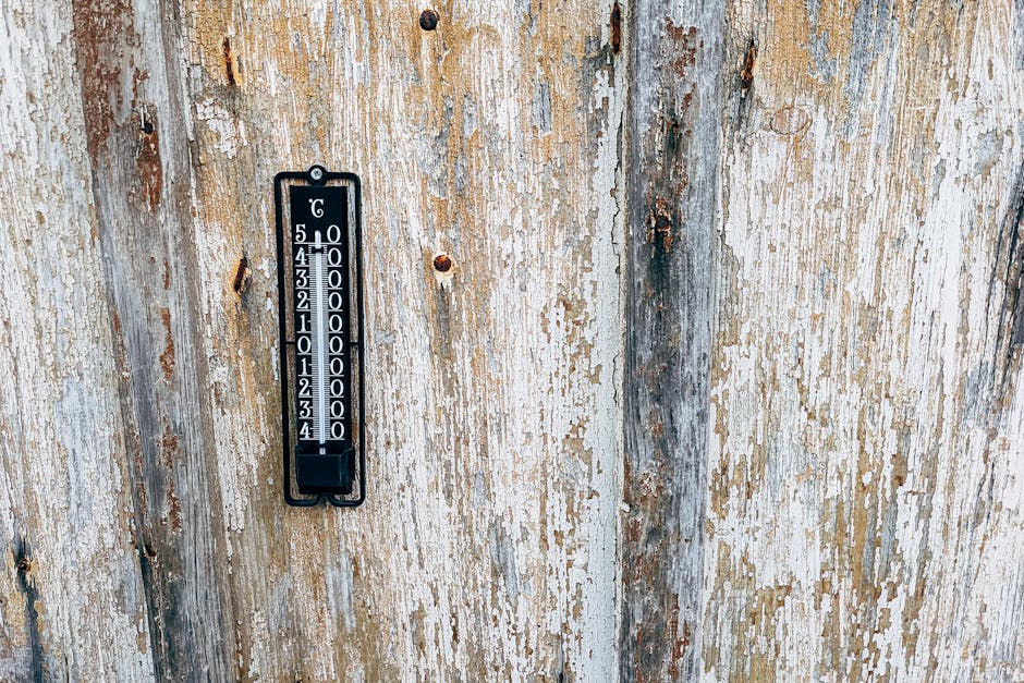 cold chain packaging - A vintage thermometer mounted on a rustic wooden wall. Perfect for themes of nostalgia and weather monitoring.