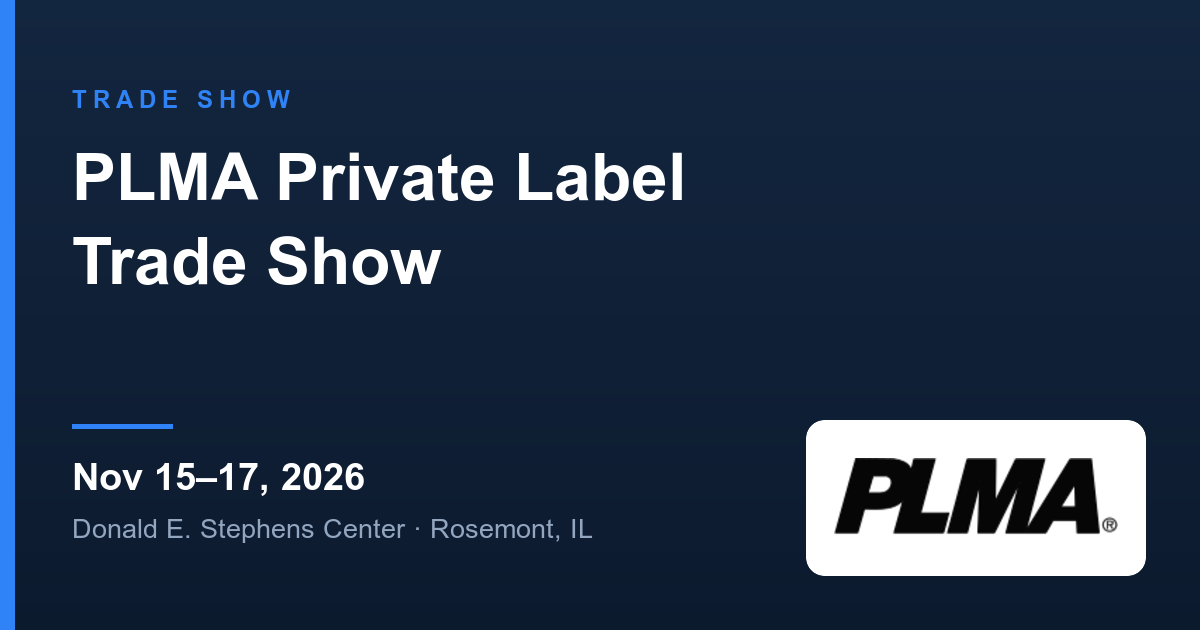 PLMA Private Label Trade Show — trade show listing on Packaura