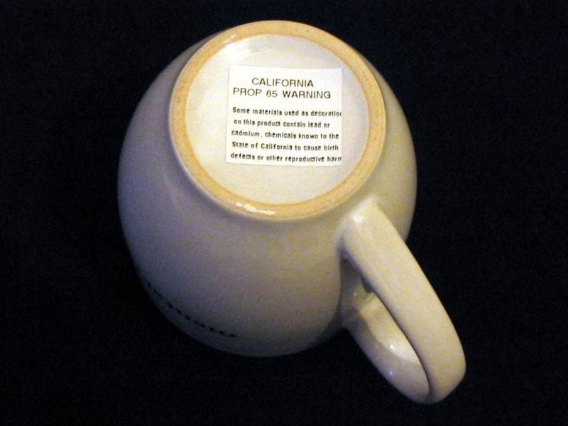 Prop 65 warning labels
